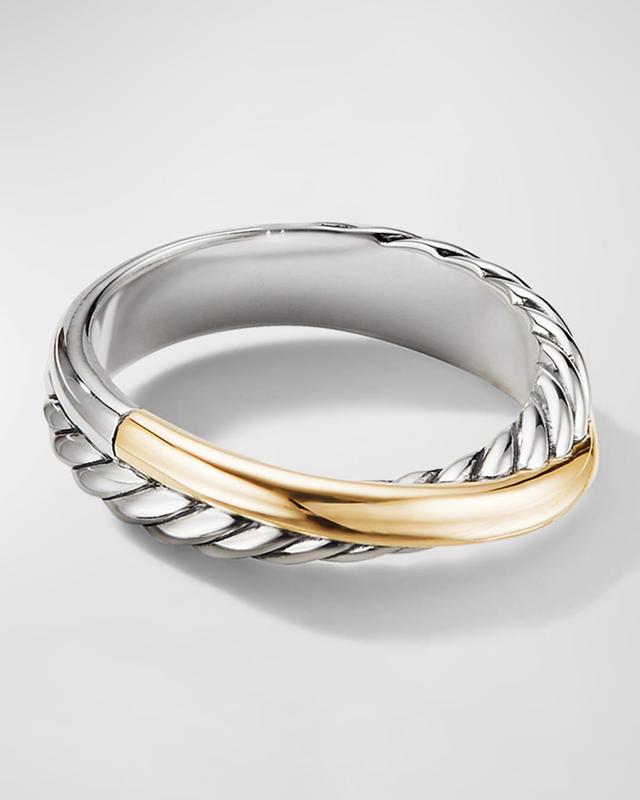 Crossover Band Ring in Silver with 18K Gold, 5.3mm Product Image