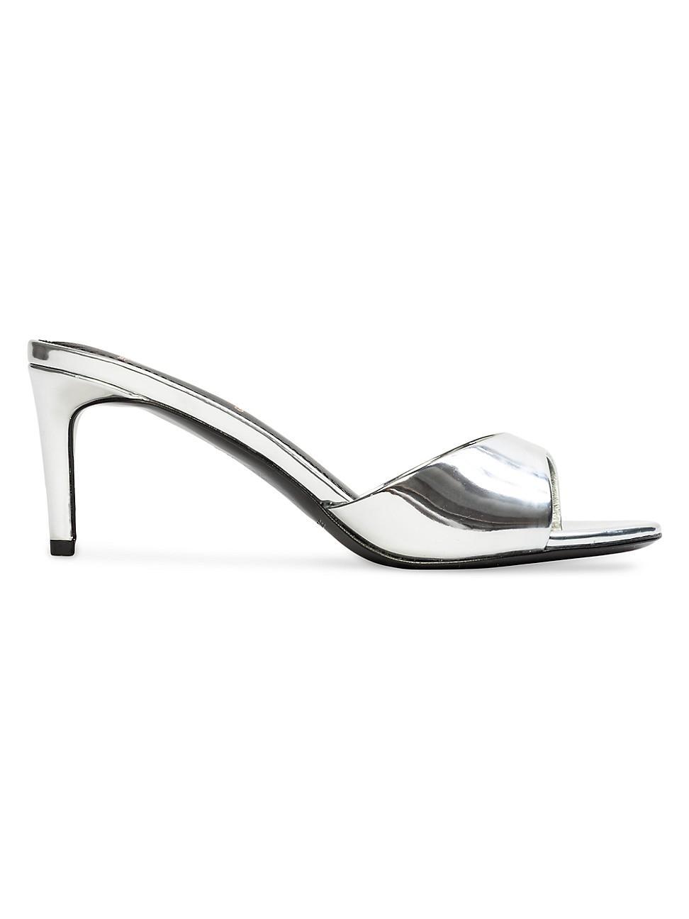 Womens Freddie 65MM Metallic Mules Product Image