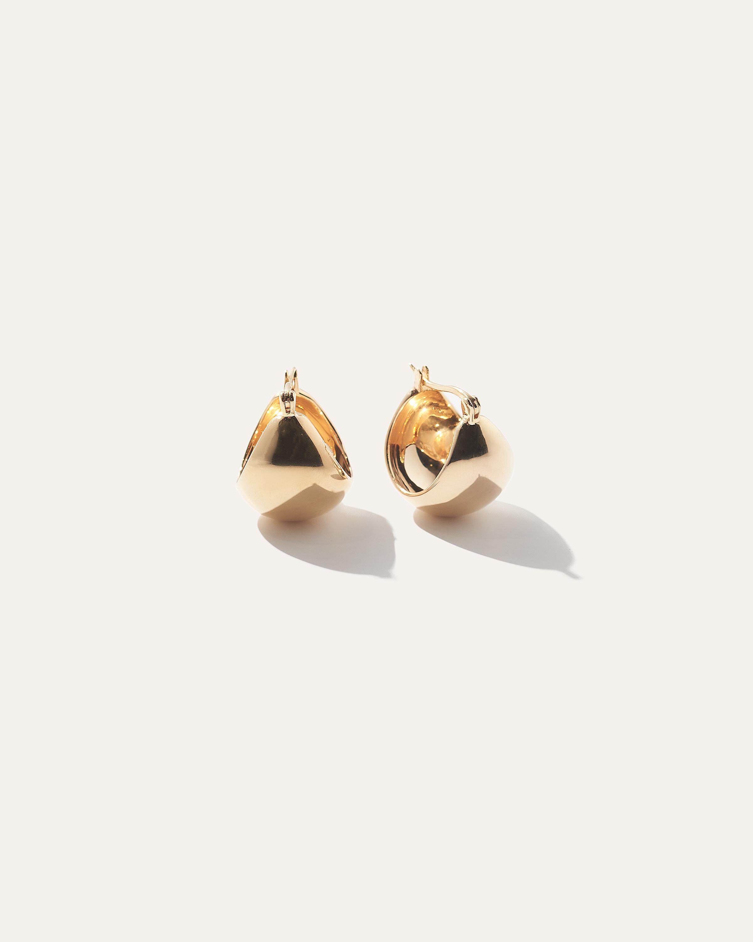 Womens Globe Hoop Earrings in Gold Vermeil by Quince Product Image