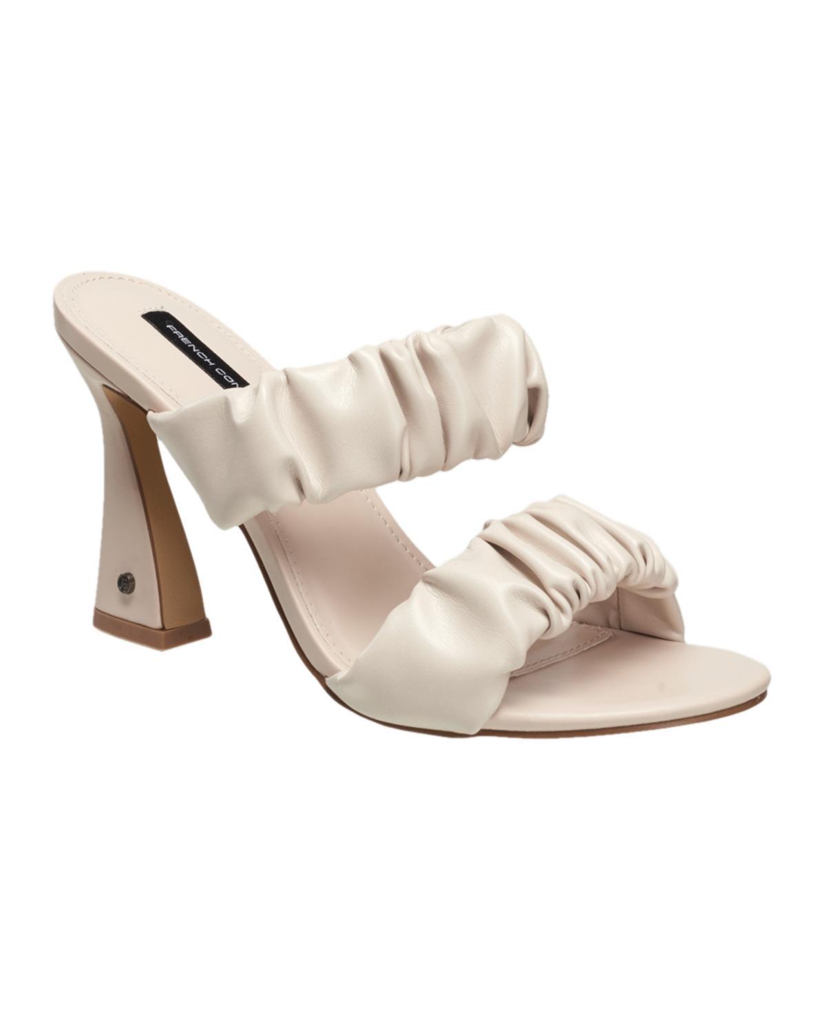 French Connection Womens Crystal Ruched Heel Sandals Product Image