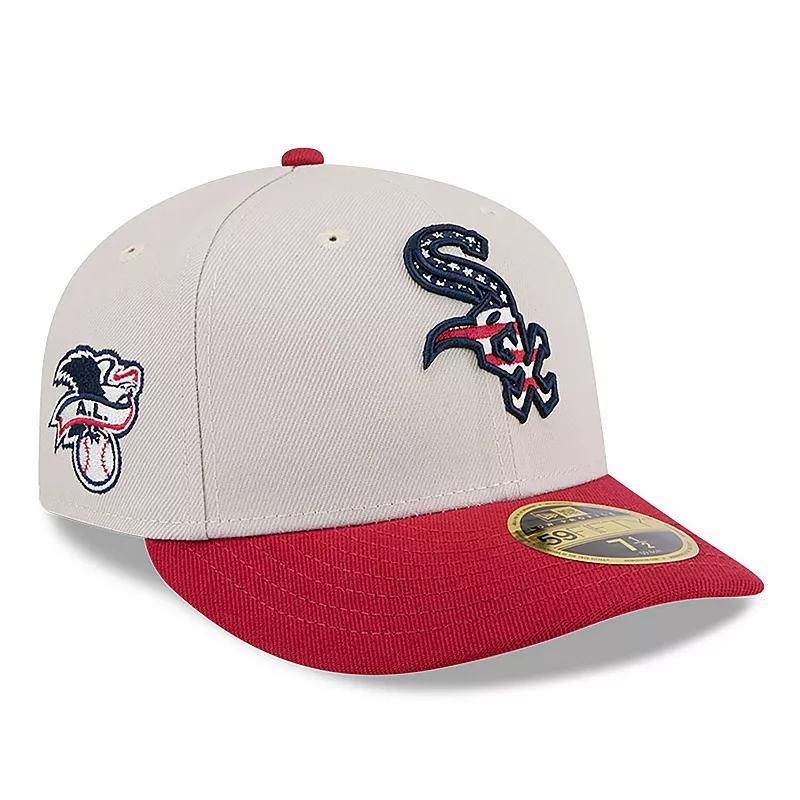 Mens New Era Khaki/Red Chicago White Sox 2024 Fourth of July Low Profile 59FIFTY Fitted Hat Product Image