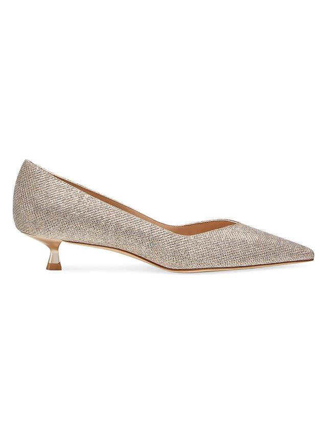 Eva Metallic Kitten-Heel Pumps Product Image