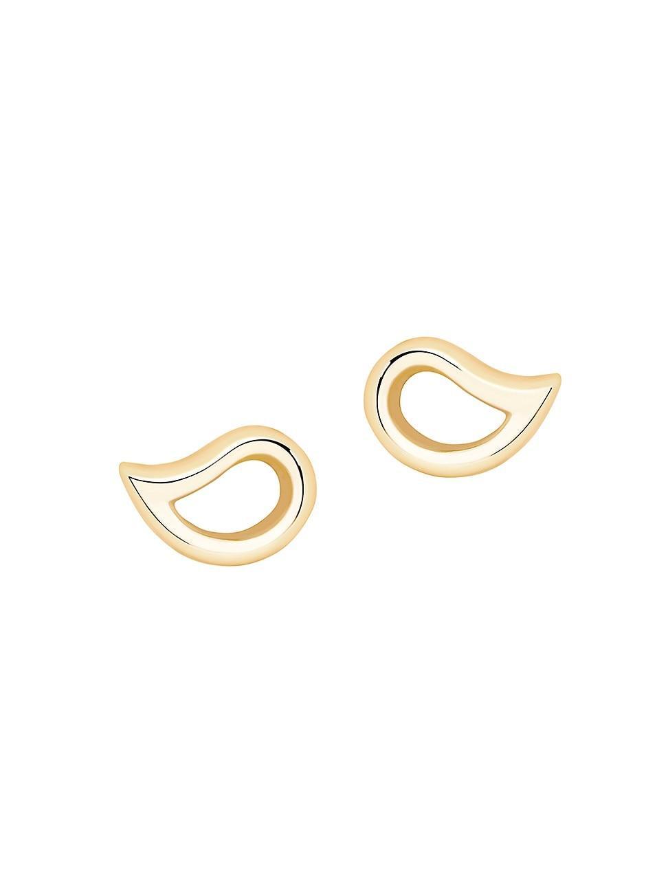 Womens Birks Ptale 18K Yellow Gold Stud Earrings Product Image