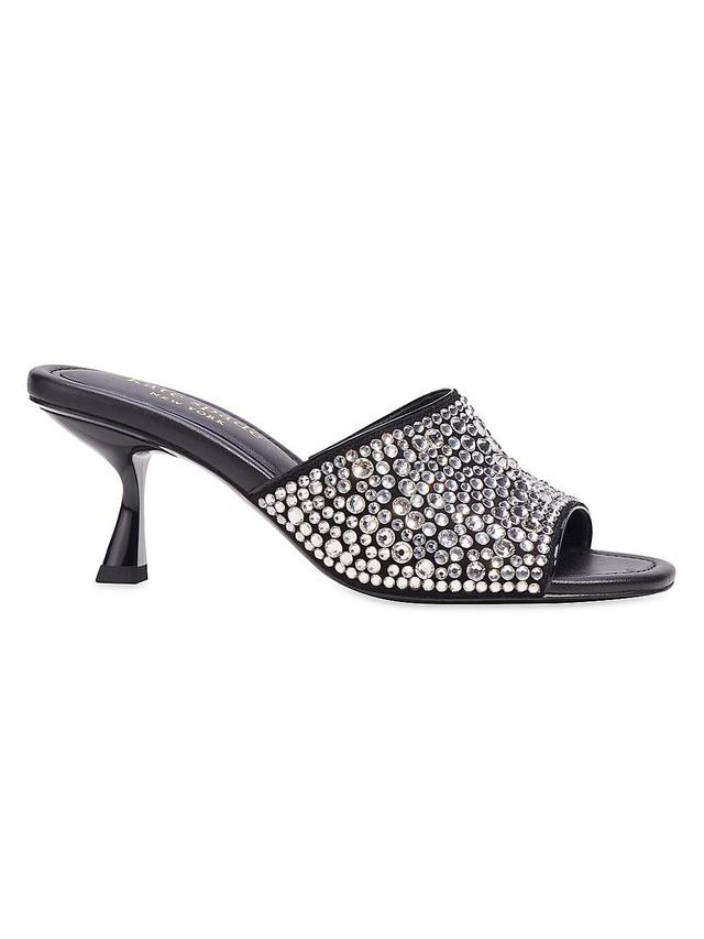 kate spade new york Malibu Leather Rhinestone Embellished Mules Product Image