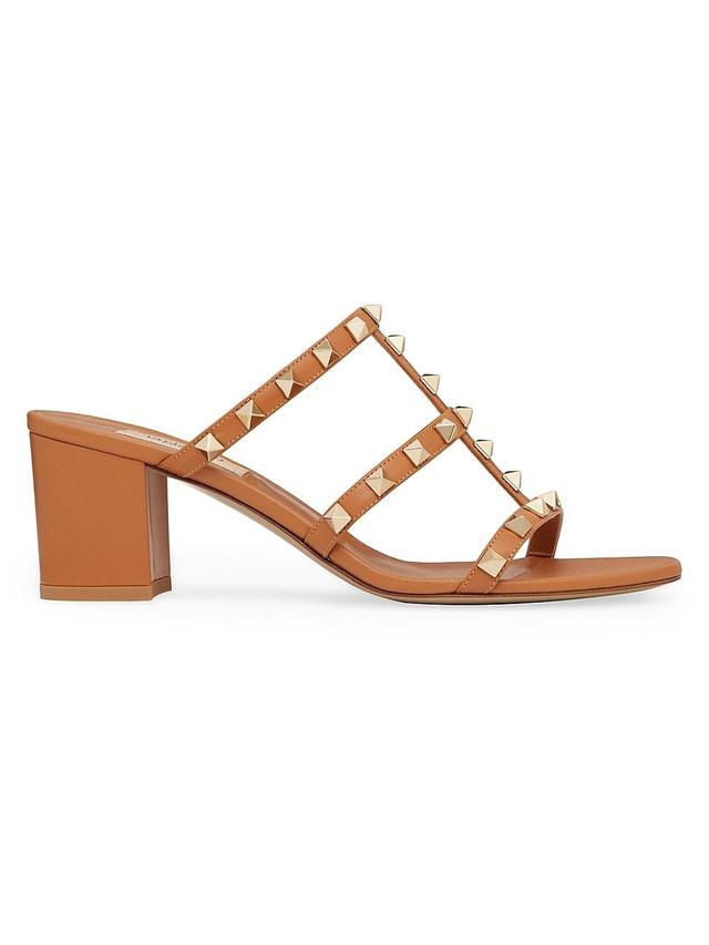 Rockstud Tonal Nappa Leather Caged Sandals Product Image