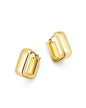 Bold Square Hoop Earrings Set in 14k Gold Product Image