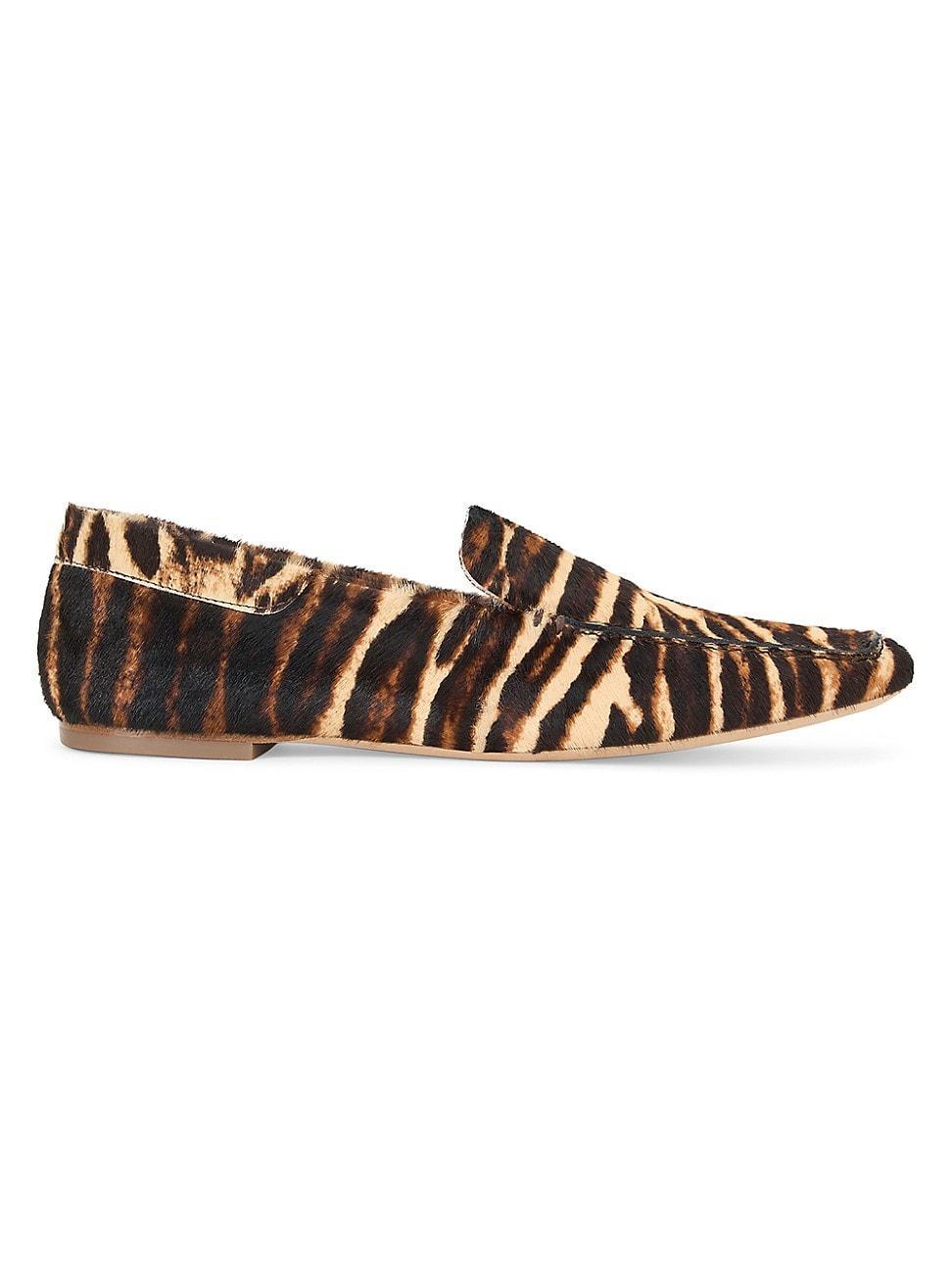 Womens Becks Leopard Calf Hair Loafers Product Image