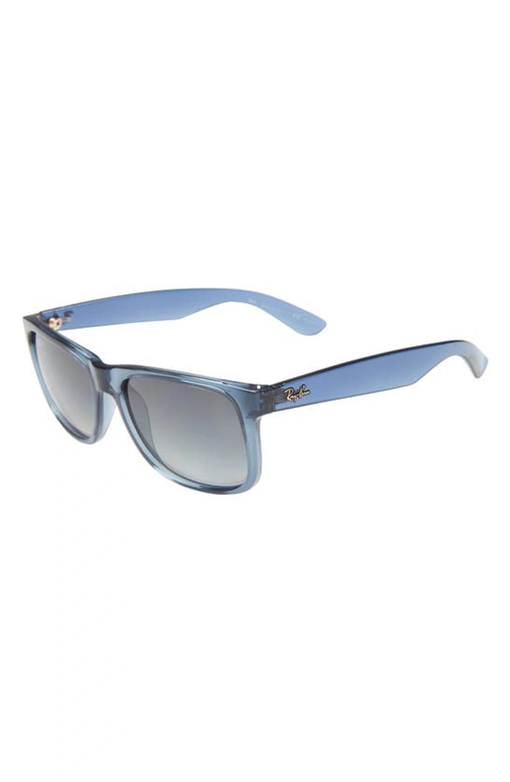 RAY BAN 54mm Polarized Square Sunglasses In Transparent Blue Product Image