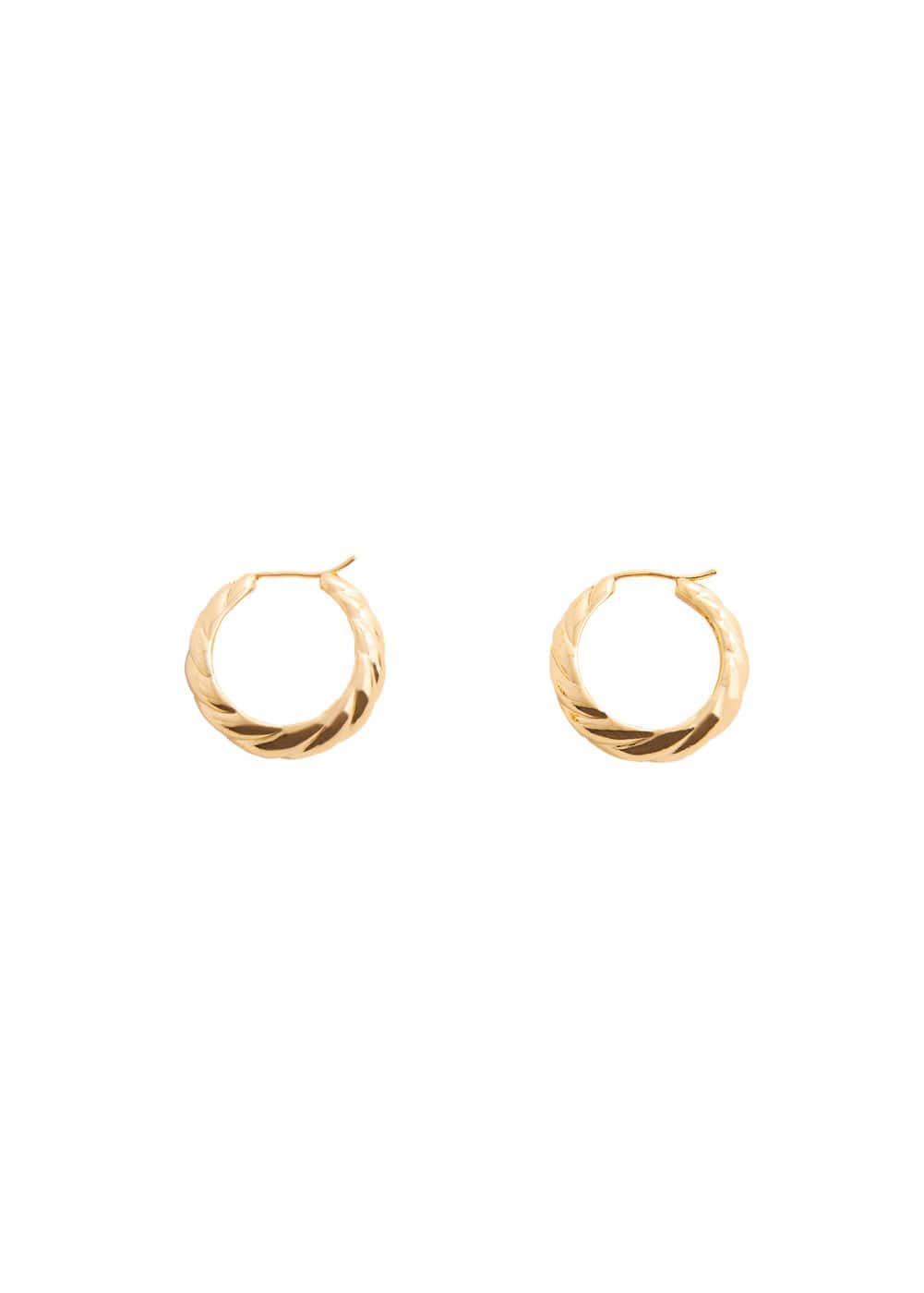 MANGO - Braided hoop earrings - One size - Women Product Image