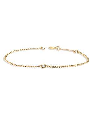 Zoe Chicco 14K Yellow Gold Floating Diamonds Diamond Curb Link Bracelet Product Image