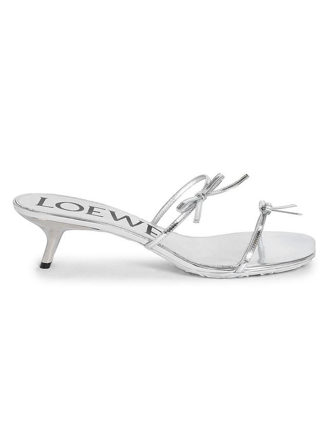 Womens Petal Bow Leather Sandals Product Image