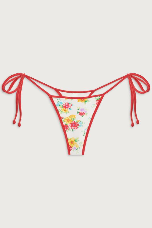 Hazel Shine Skimpy Bikini Bottom - Sweet Hibiscus Product Image