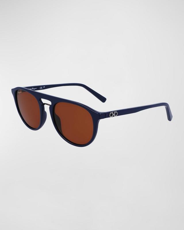 FERRAGAMO Gancini 54mm Aviator Sunglasses Product Image