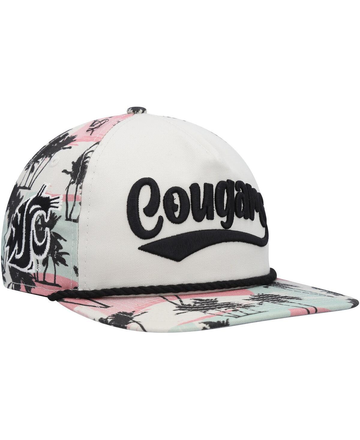 Mens New Era Cream Washington State Cougars High Tide Golfer Snapback Hat Product Image