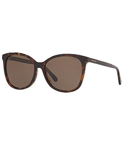 COACH Womens 0HC8271U 57mm Tortoise Gradient Square Sunglasses Product Image