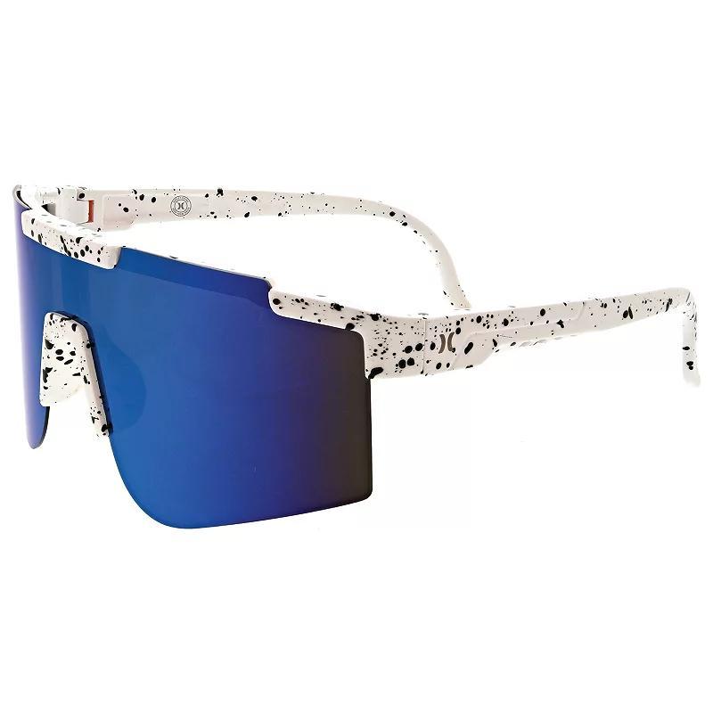 Mens Hurley 70mm Shield Polarized Semi-Rimless Sunglasses Product Image