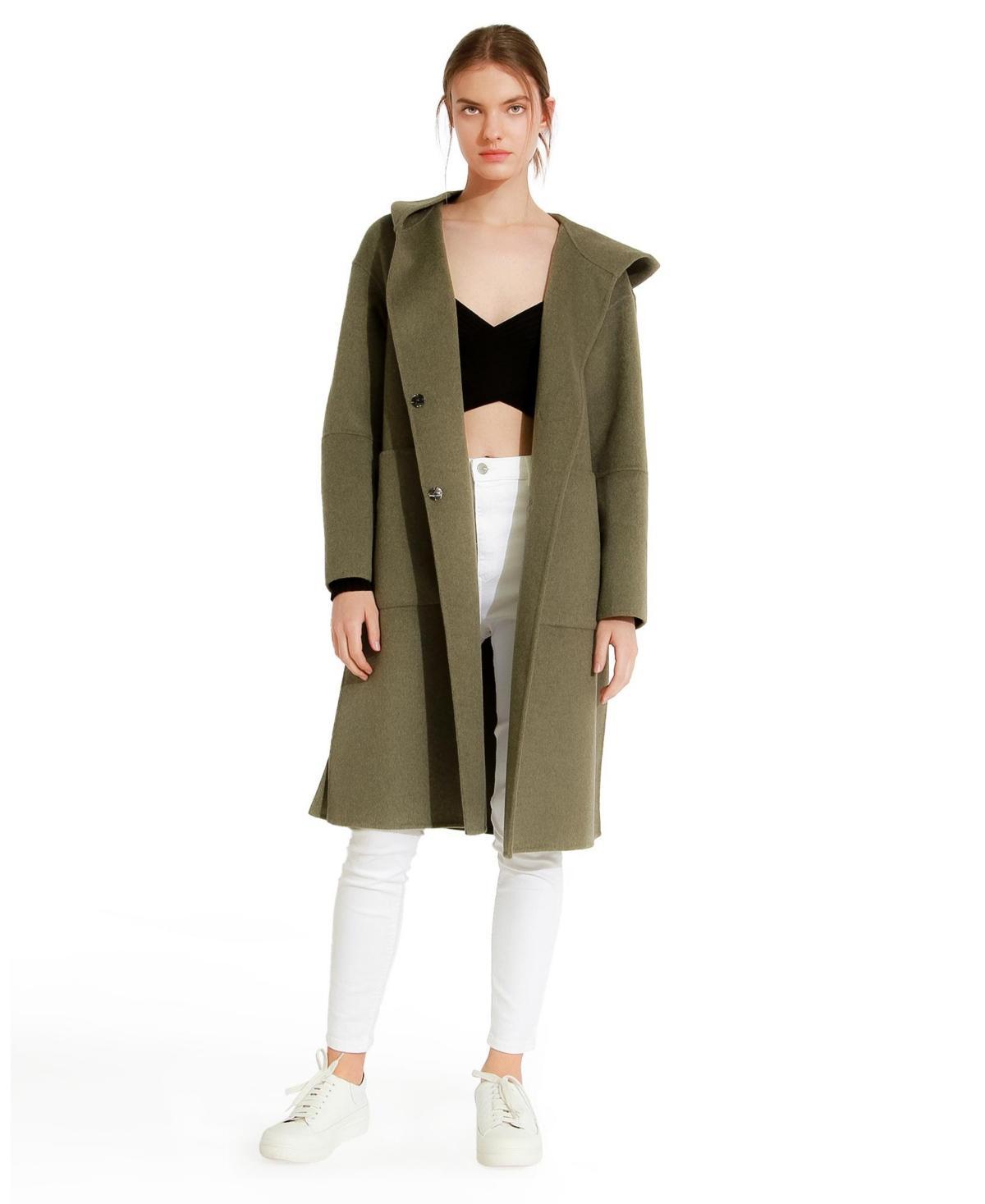 Belle & Bloom Womens Walk This Way Wool Blend Oversized Coat Product Image