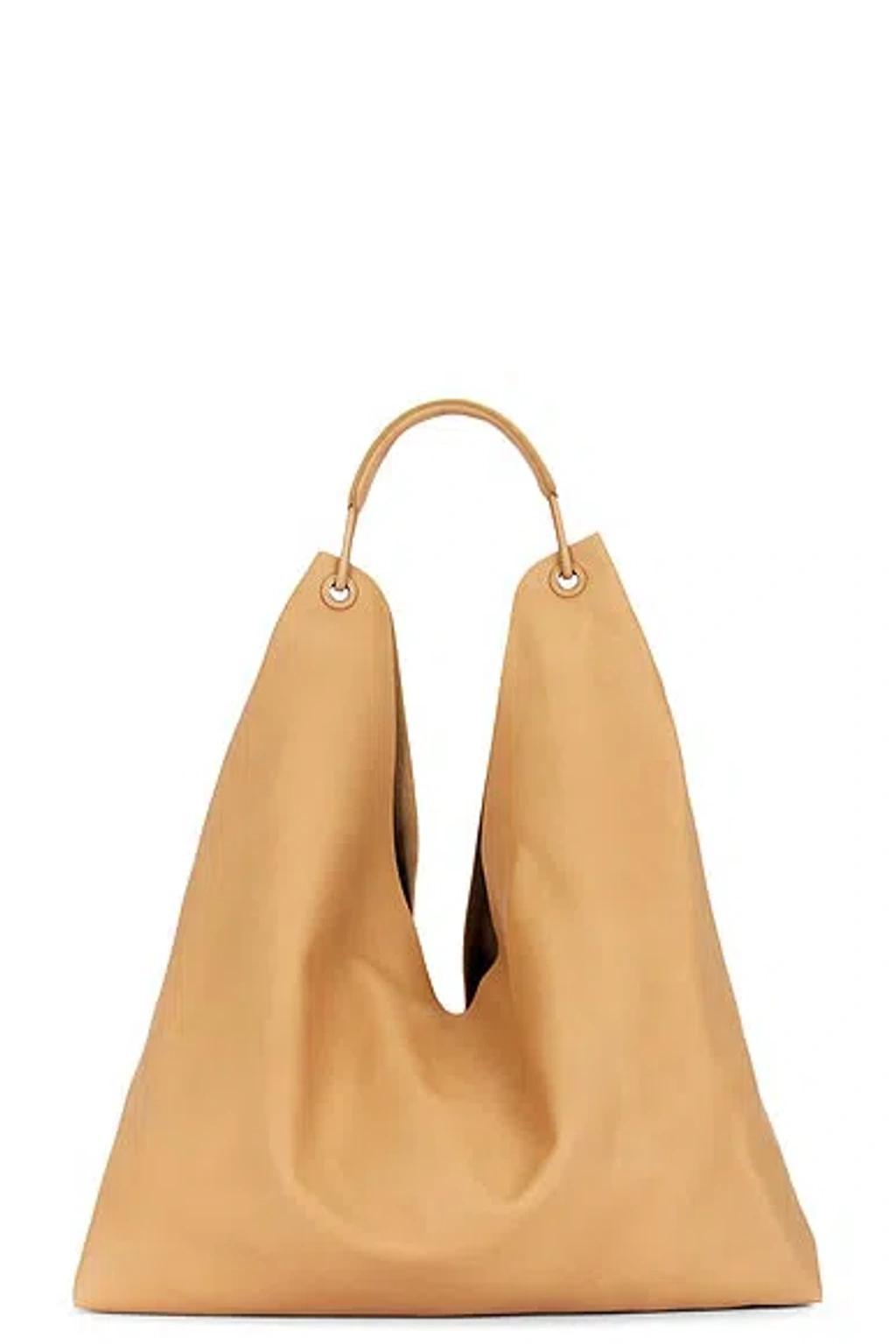 Leather Bindle 3 Shoulder Bag In Cream Blk Product Image