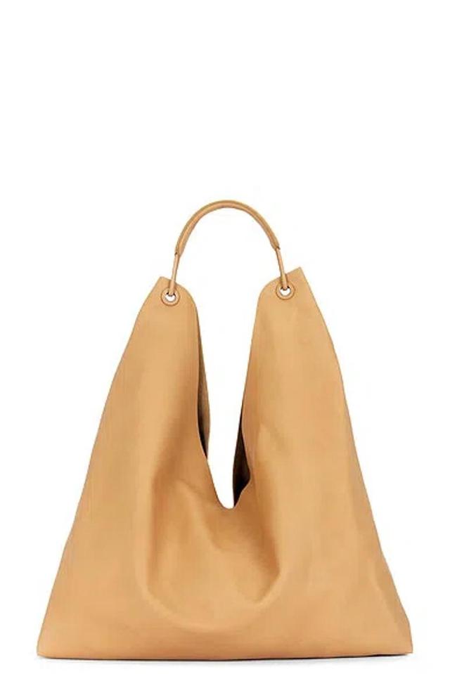 Leather Bindle 3 Shoulder Bag In Cream Blk Product Image