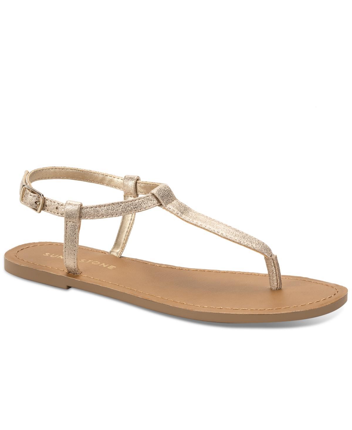 Sun + Stone Womens Krisleyy T Strap Thong Flat Sandals, Created for Macys Product Image