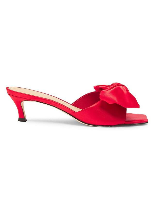 Womens Satin Bow Mules Product Image