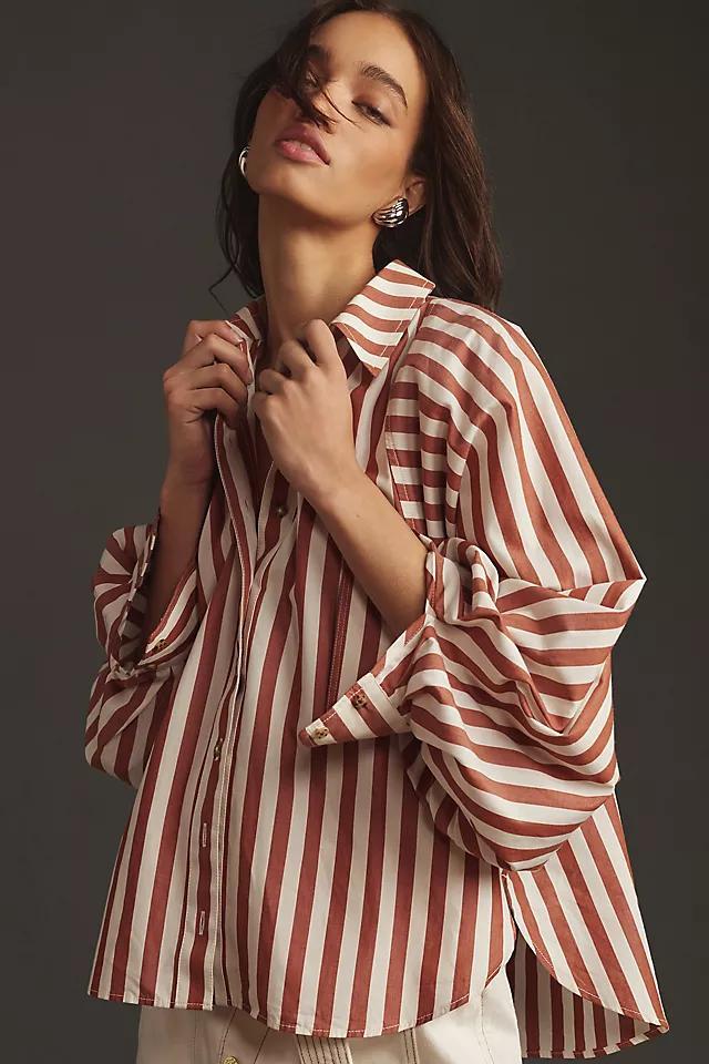 The Bailey Boyfriend Batwing Buttondown Blouse by Pilcro Product Image