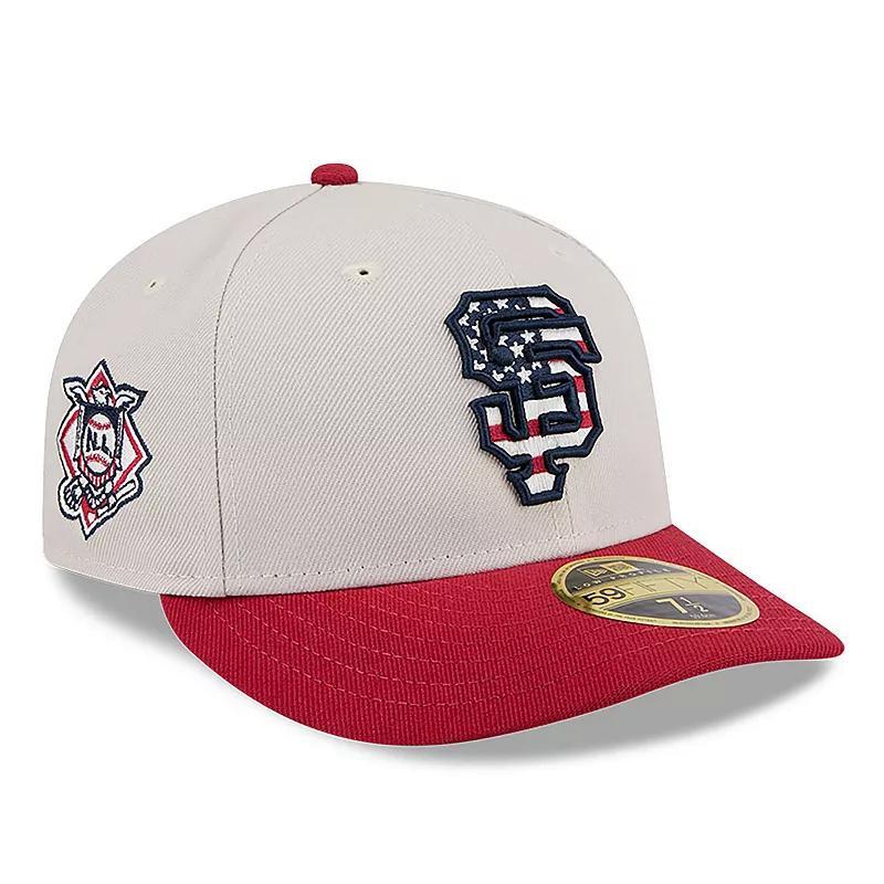 Mens New Era Khaki/Red San Francisco Giants 2024 Fourth of July Low Profile 59FIFTY Fitted Hat Product Image