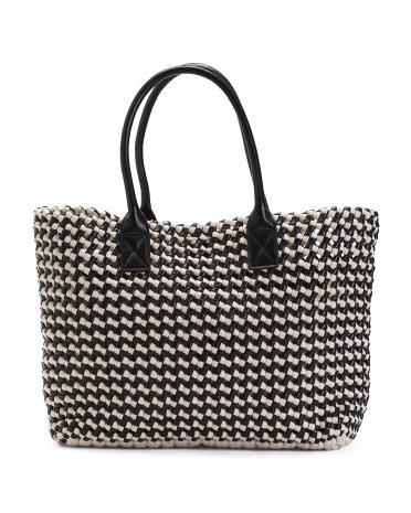 Woven Tote for Women | Leather Product Image