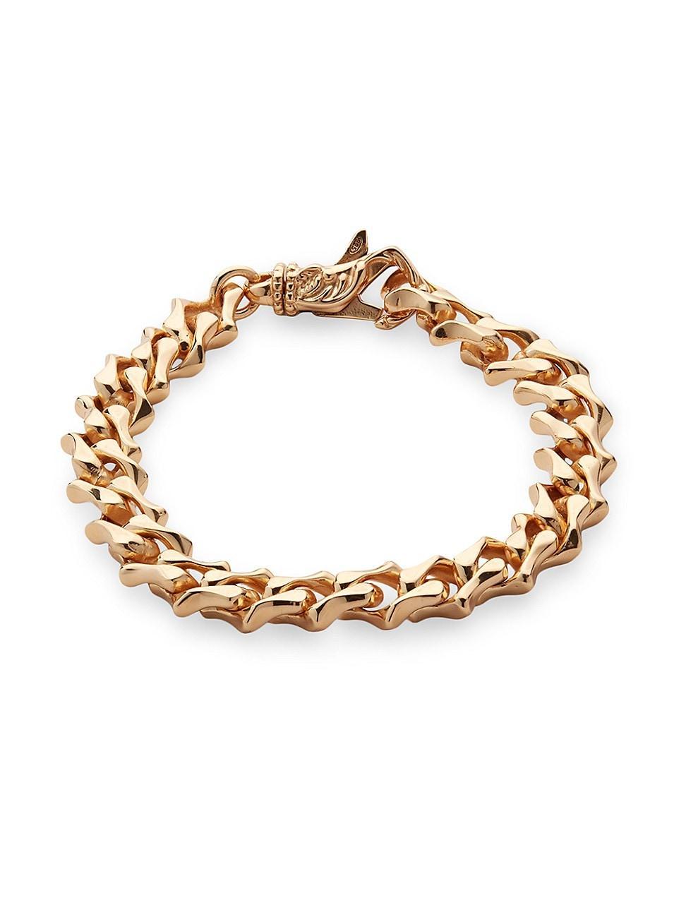 Mens 24K-Gold-Plated Sharp Link Bracelet Product Image