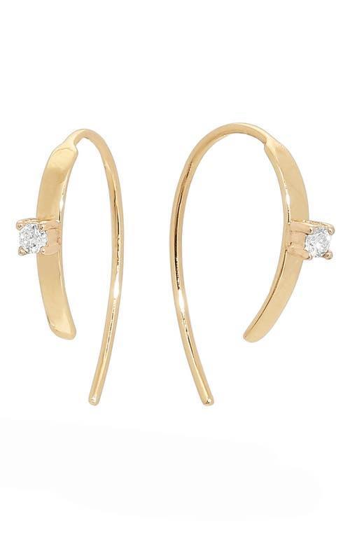 Lana Mini Flat Diamond Hoop Earrings Product Image