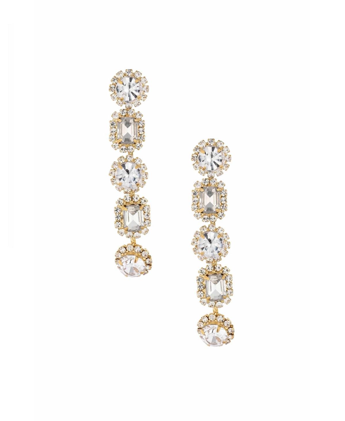 Ettika Crystal Droplets Earrings in 18K Gold Plating Product Image