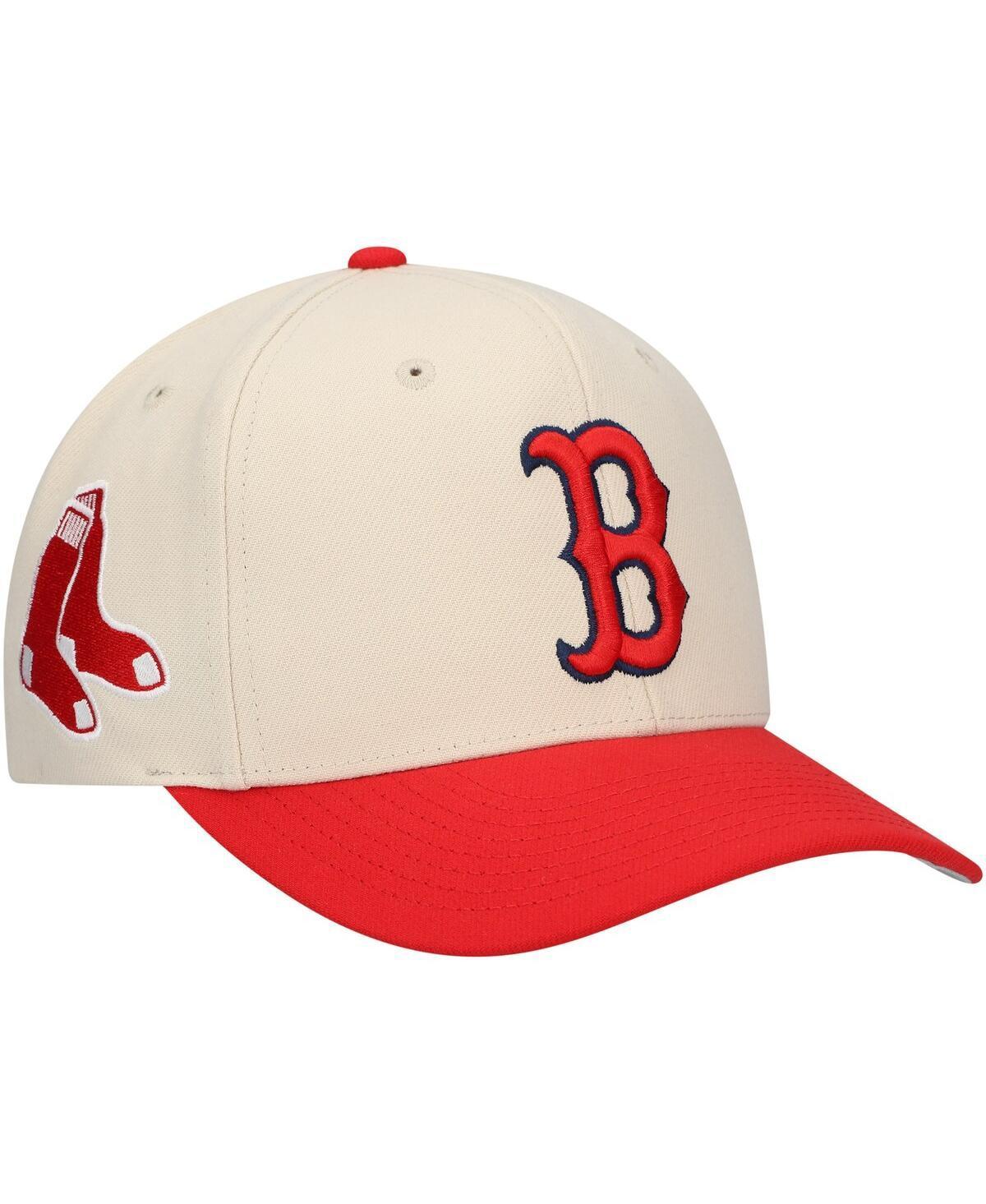 Mens Mitchell & Ness Cream Boston Red Sox Pro Crown Adjustable Hat Product Image