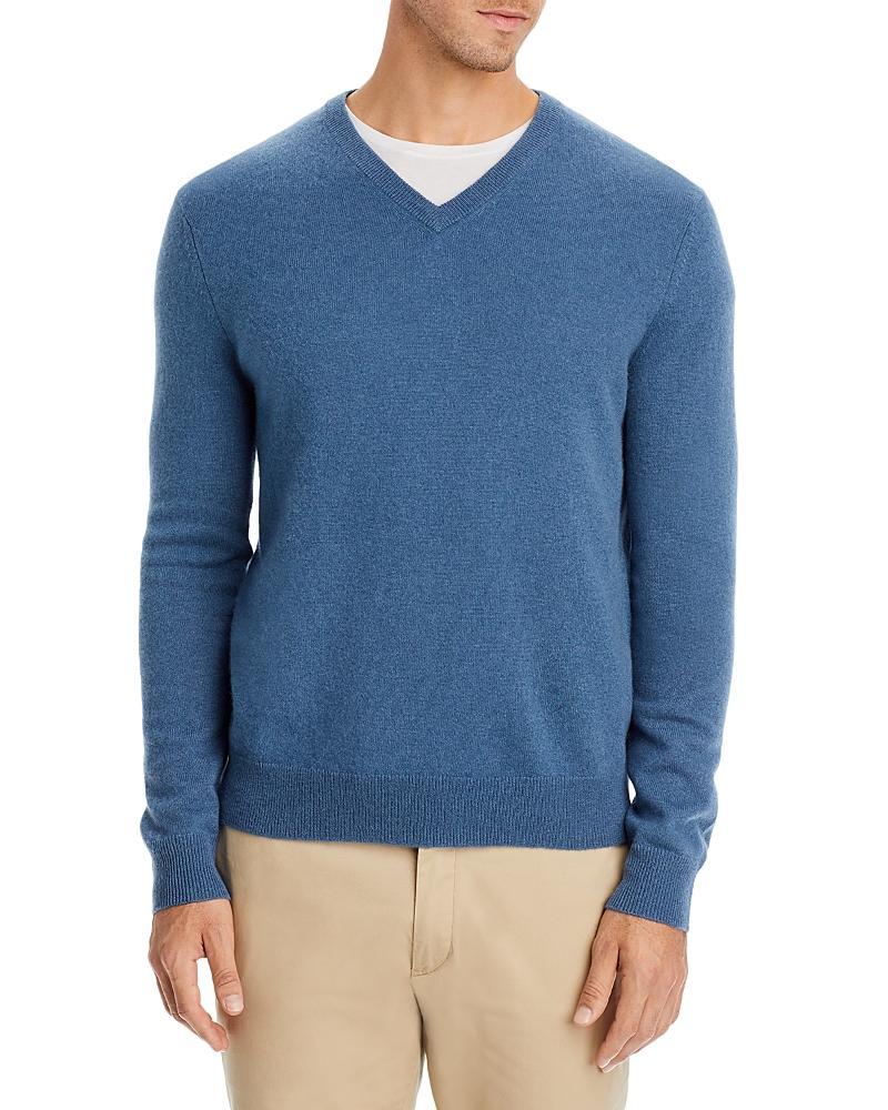 The Mens Store at Bloomingdales Ocean Blue Cashmere V-Neck Sweater - Exclusive Product Image