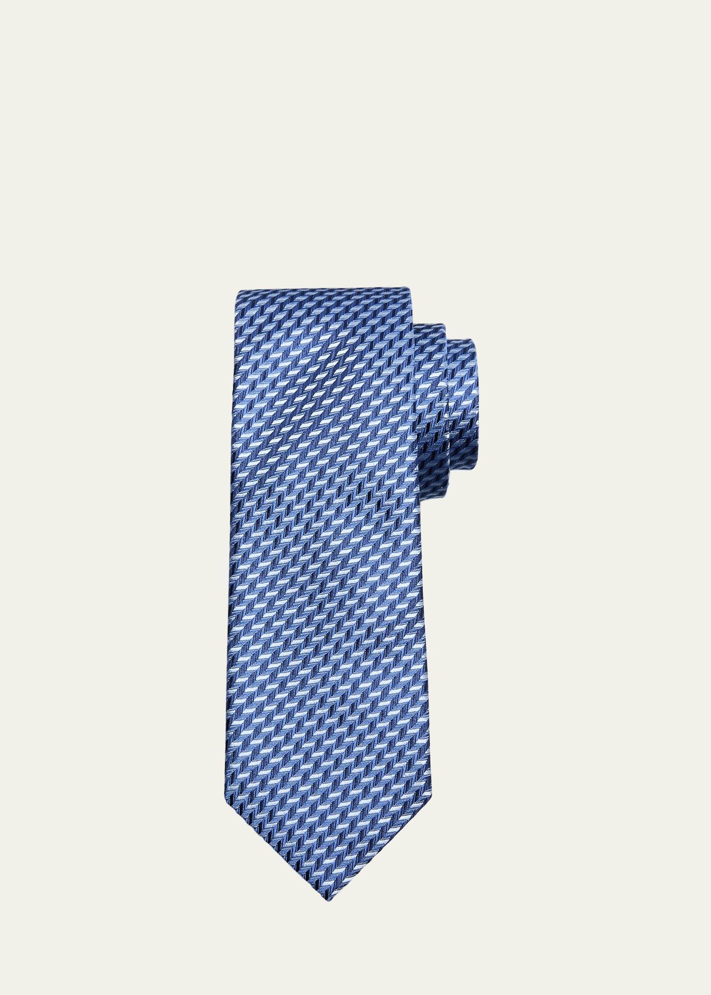 Mens Chevron Silk Tie Product Image