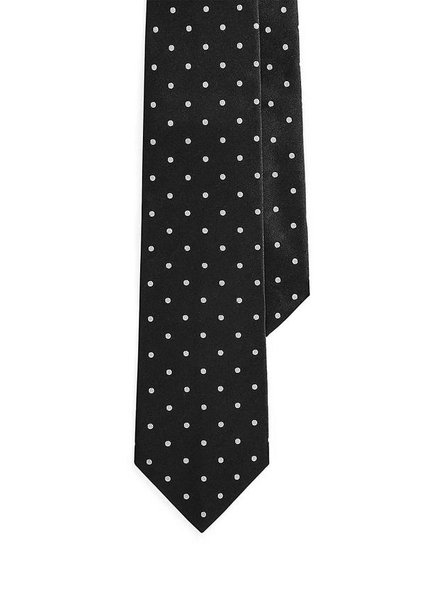 Men's Polka Dot Silk Tie Product Image