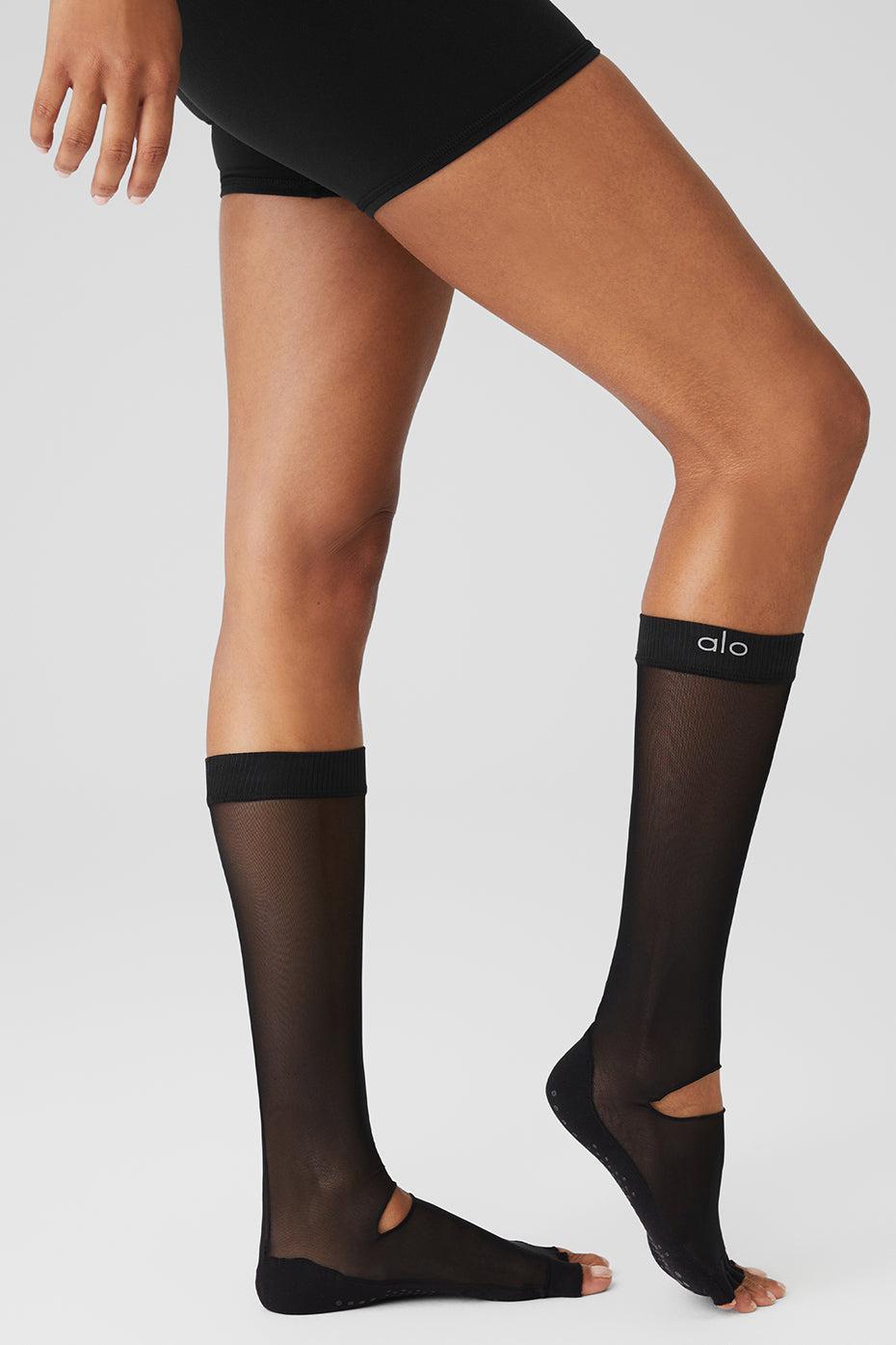 Women's Get Meshy Grip Sock - Black Female Product Image