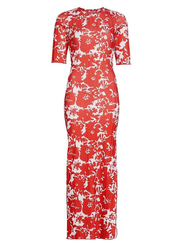 Womens Floral Jersey Maxi Dress Product Image