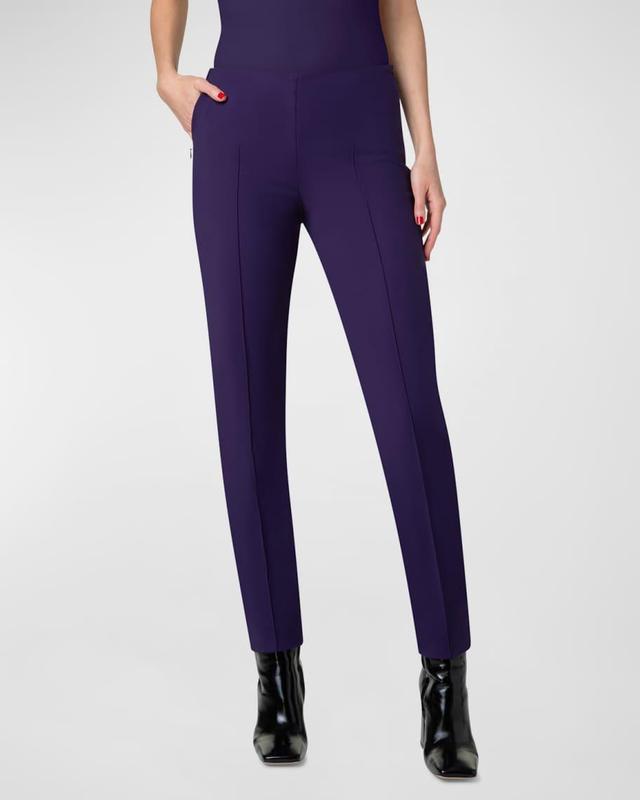 Melissa Stretch-Techno Cotton Slim-Leg Ankle Pants Product Image