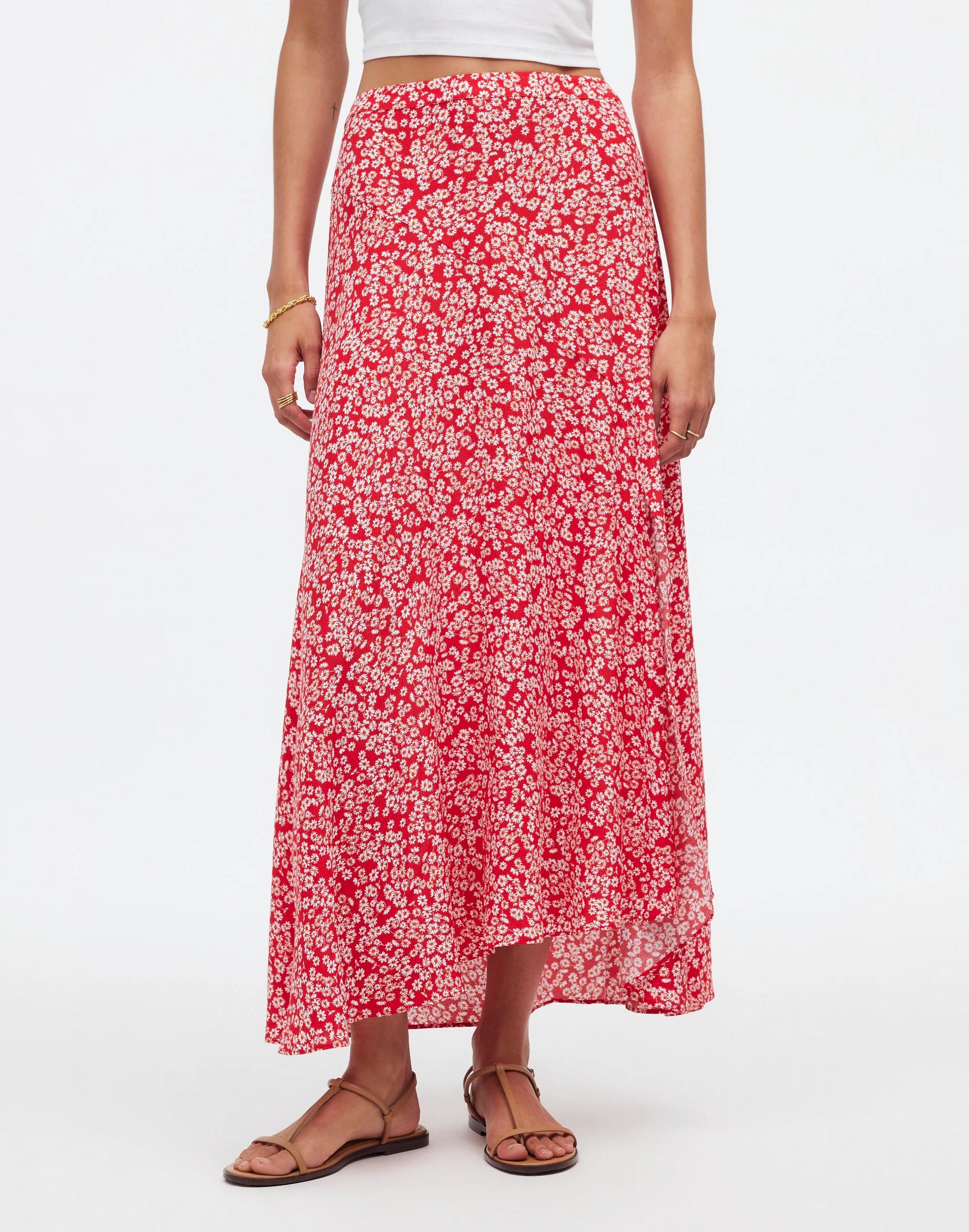 Midi Slip Skirt in Floral Product Image