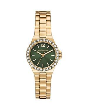 Michael Kors Womens Lennox Quartz Three-Hand Gold-Tone Stainless Steel Watch 30mm Product Image