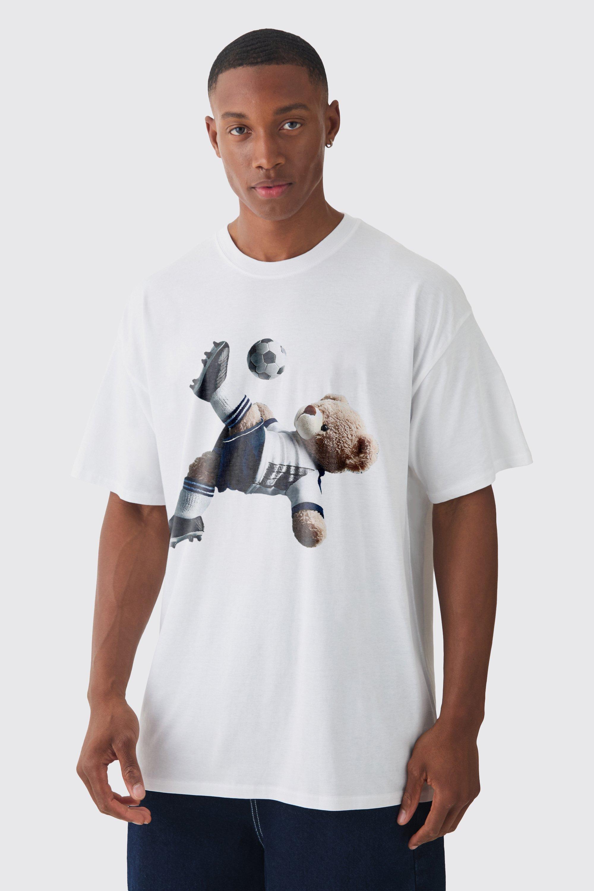 Oversized England Teddy Bear T-Shirt | boohooMAN USA Product Image