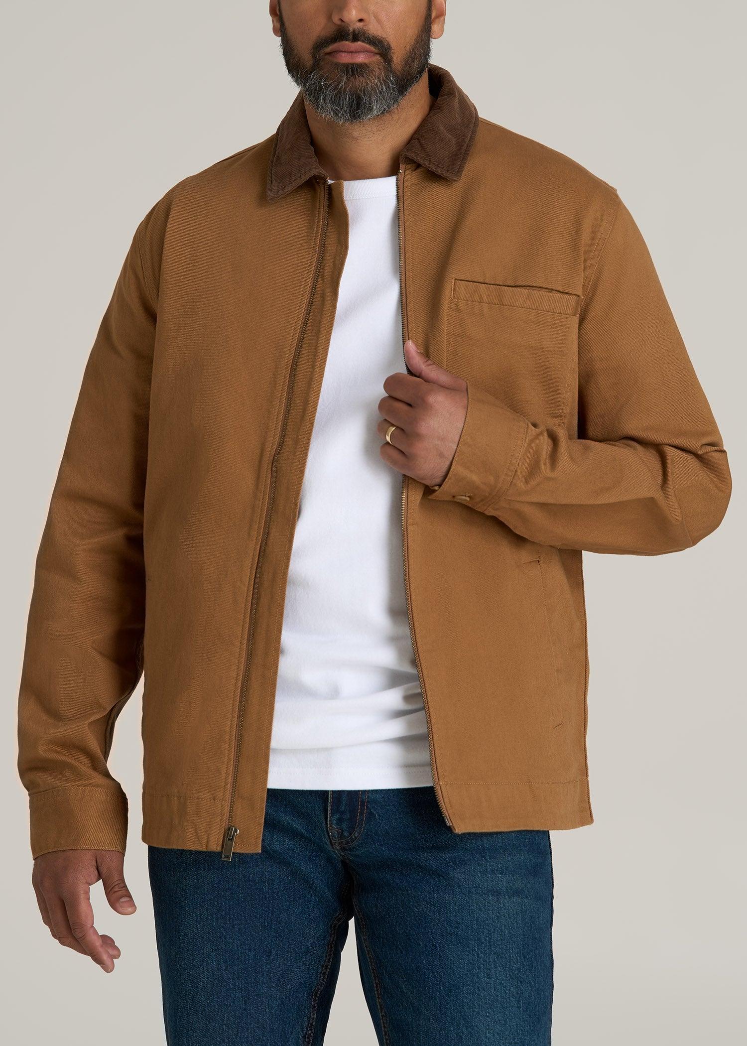 LJ Twill Shop Jacket for Tall Men in Dusty Brown Male Product Image