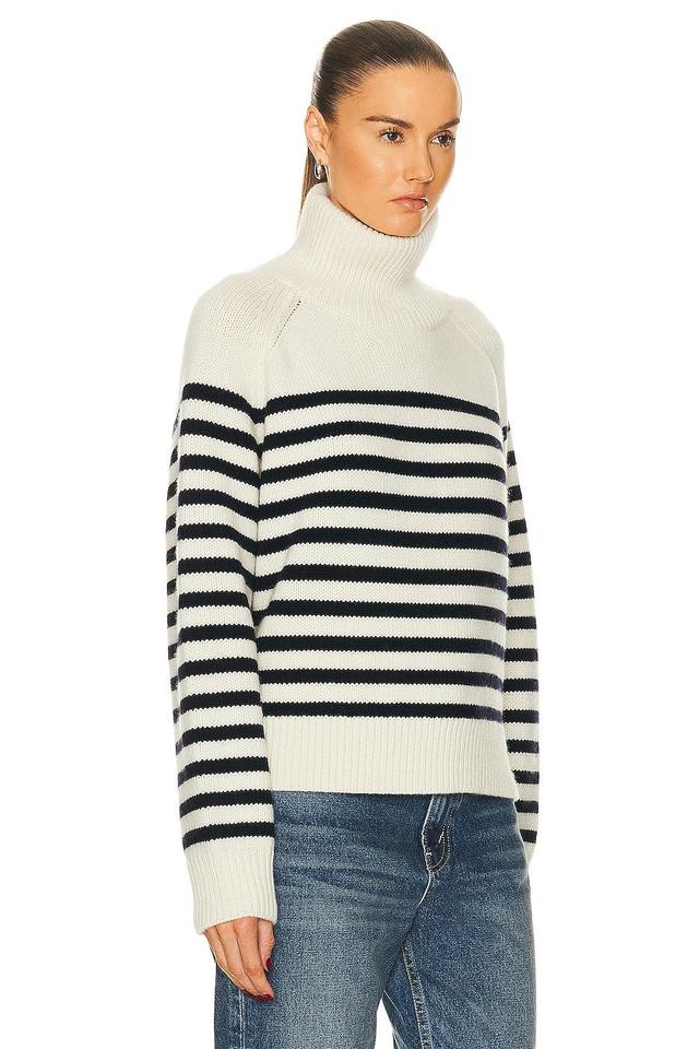 NILI LOTAN Gideon Sweater in Ivory & Dark Navy Stripe - Ivory. Size M (also in S). Product Image