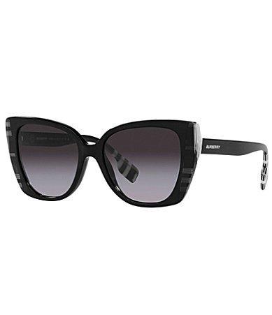 Burberry Womens BE4393 54mm Plaid Cat Eye Sunglasses Product Image