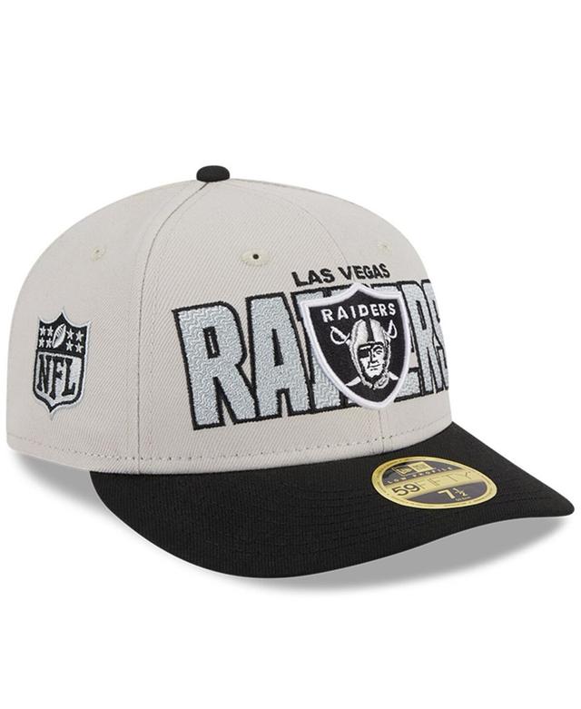 Men's New Era Stone/Black Las Vegas Raiders 2023 NFL Draft Low Profile 59FIFTY Fitted Hat Product Image