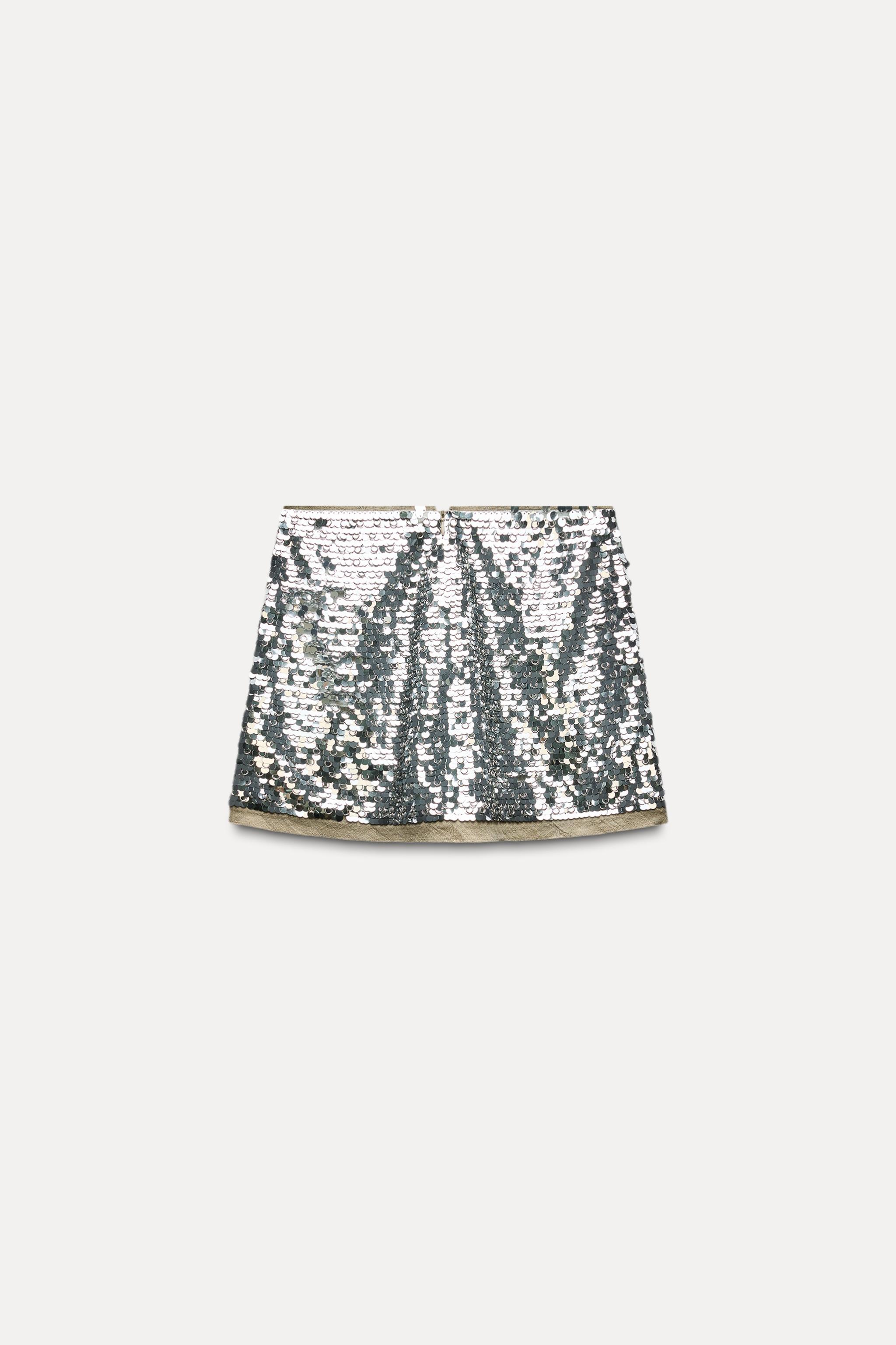 SEQUIN MINI SKIRT ZW COLLECTION Product Image