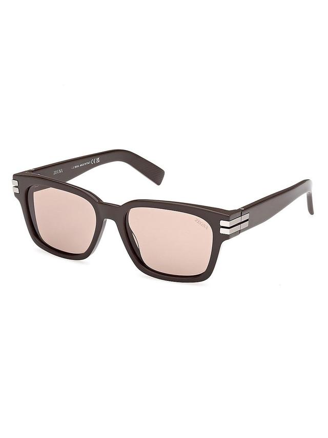 Mens 55MM Rectangular Sunglasses Product Image