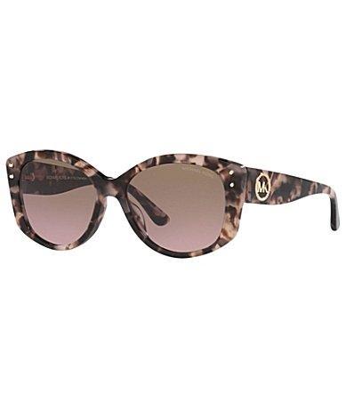 Michael Kors Womens Charleston 54mm Pink Tortoise Cat Eye Sunglasses Product Image