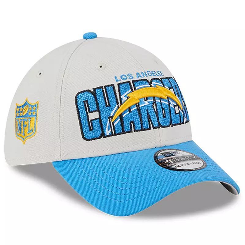 Mens New Era Stone/Powder Blue Los Angeles Chargers 2023 NFL Draft 39THIRTY Flex Hat Product Image