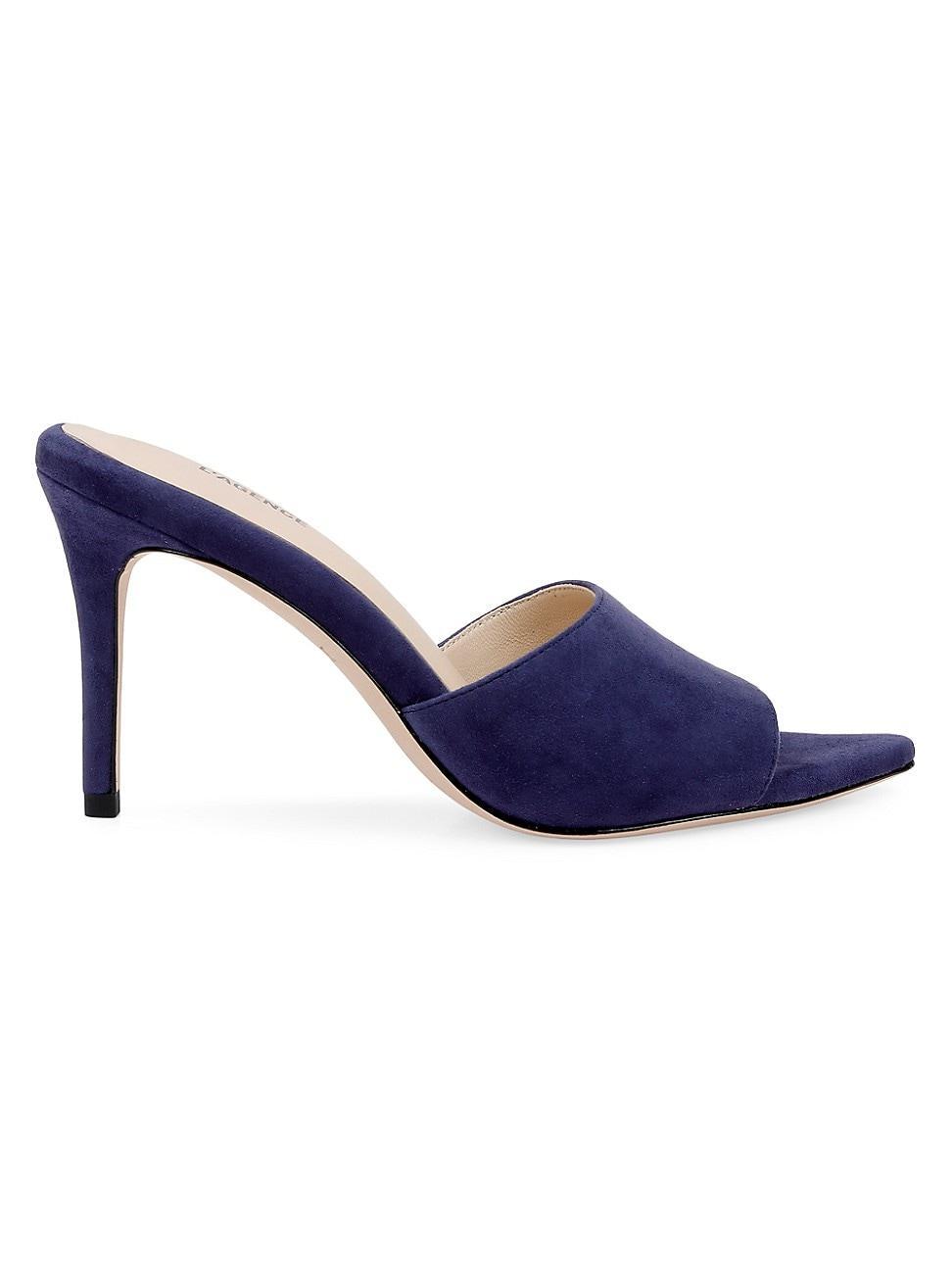 Womens Lolita V Denim & Suede Heeled Mules Product Image